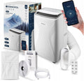 Termofol ASPEN mobile Klimaanlage 4000 W - 4 in 1 mit Kühlen Heizen Entfeuchten und Ventilieren - WLAN Fernsteuerung für Smart Home - Weißes Klimagerät mit 54 dB Betrieb