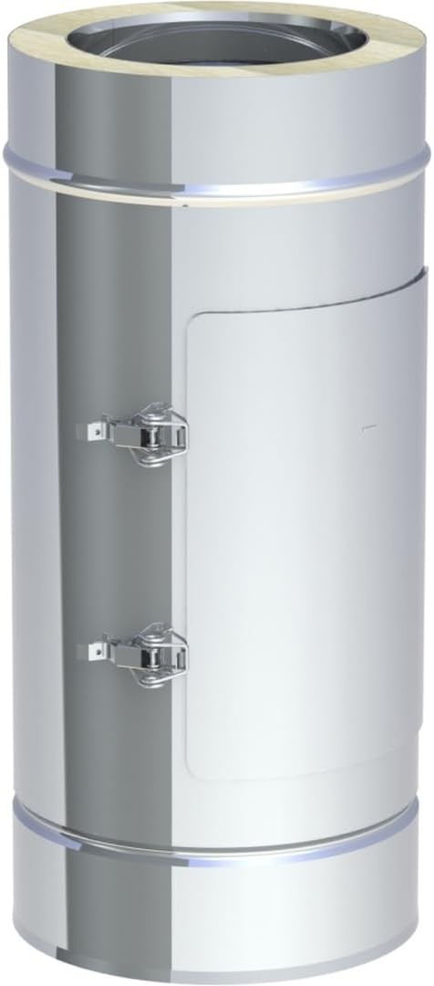 Jeremias DW FU Revisionselement 160 mm - Design Plus mit Kugelfang und Rußtopf - Doppelwandige Edelstahl Abgasanlage bis 600 Grad Celsius - Herausnehmbarer Rußtopf für Wartung