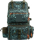 QXYSLHKC Angelrucksack - Wasserdichtes 1000D Nylon in Schwarz - 43 x 24 x 53 cm mit großem Stauraum - Abnehmbares Design für Winterangeln und Outdoor