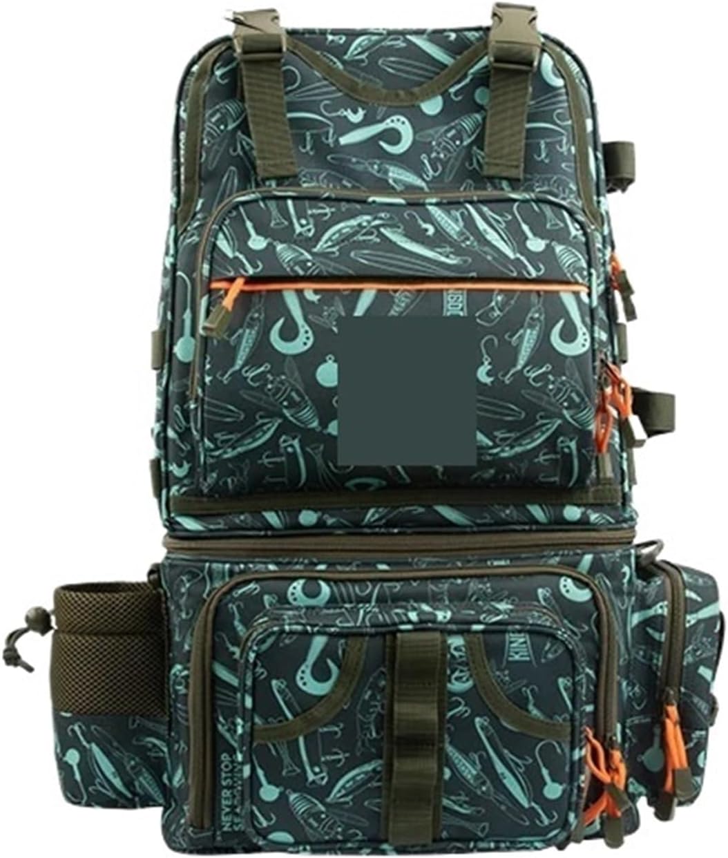 QXYSLHKC Angelrucksack - Wasserdichtes 1000D Nylon in Schwarz - 43 x 24 x 53 cm mit großem Stauraum - Abnehmbares Design für Winterangeln und Outdoor