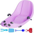 Kinder Schneeschlitten - Integrierte Bremse für Jungen Mädchen und Vorschüler - Rosa im Unisex Stil - Für Schneehügel Park Hinterhof Spielplatz und Winterfreizeit