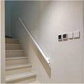 LED Handlauf Lichtset - Aluminium Griffstange mit integrierter Beleuchtung in Weiß - Wandmontiertes Geländerelement für Innentreppen - Moderne Sicherheitsbeleuchtung für Wohnbereiche