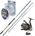 WFT Feeder Combo Angelset - Rute Rolle und Schnur als abgestimmte Kombination - Transportmaß 114 Komma 3 x 27 x 27 cm - Für Friedfisch und Futterkorbangeln
