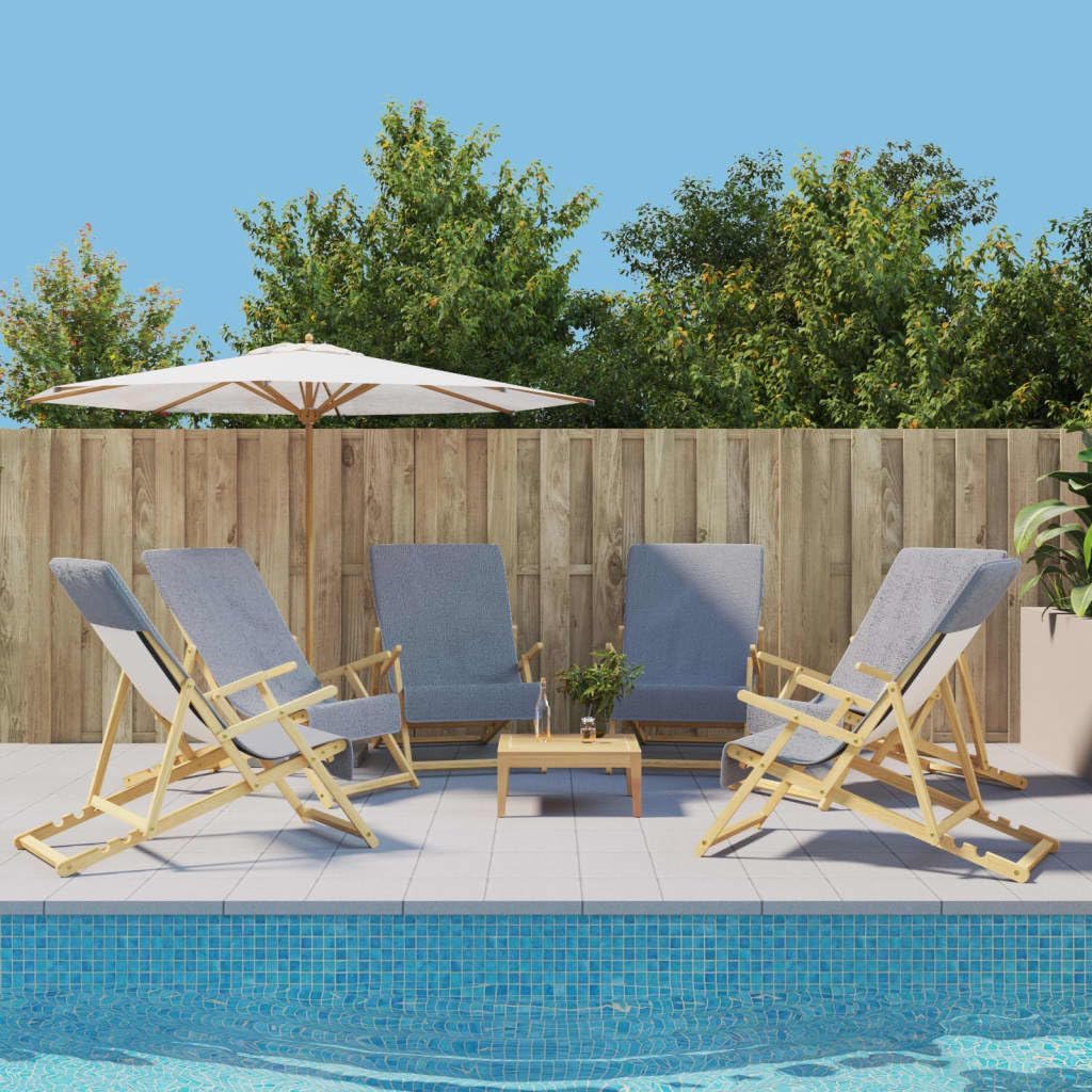 Furniture Select Strandtücher 6 Stück - Grau mit 400 GSM Stoff - 60 x 135 cm große Badetücher - Für Strand Pool Schwimmen Badezimmer und regelmäßigen Familiengebrauch