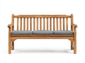 Gartenbank Holz Massivholz 160x60x85 cm Natur - Klassisches Design Außenbereich Sitzbank 3-Sitzer