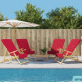 Furniture Select Strandtücher 4 Stück - Burgunderrot mit 400 GSM Stoff - 60 x 135 cm große Badetücher - Für Strand Pool Schwimmen Badezimmer und Urlaub