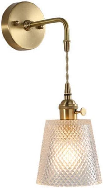 Nordische Kupfer Wandleuchte mit Glas - Kreative Wandlampe für Schlafzimmer und Flur - Nachttischleuchte im modernen nordischen Stil - Dekorative Innenbeleuchtung für Wohnräume