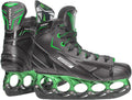 GRAF G875 Freestyle Schlittschuhe Größe 40 - T Blade Klingensystem Metallic Edition - Schwarz Grün mit Aluminium Sohle - Freestyle Skates mit Schnürung