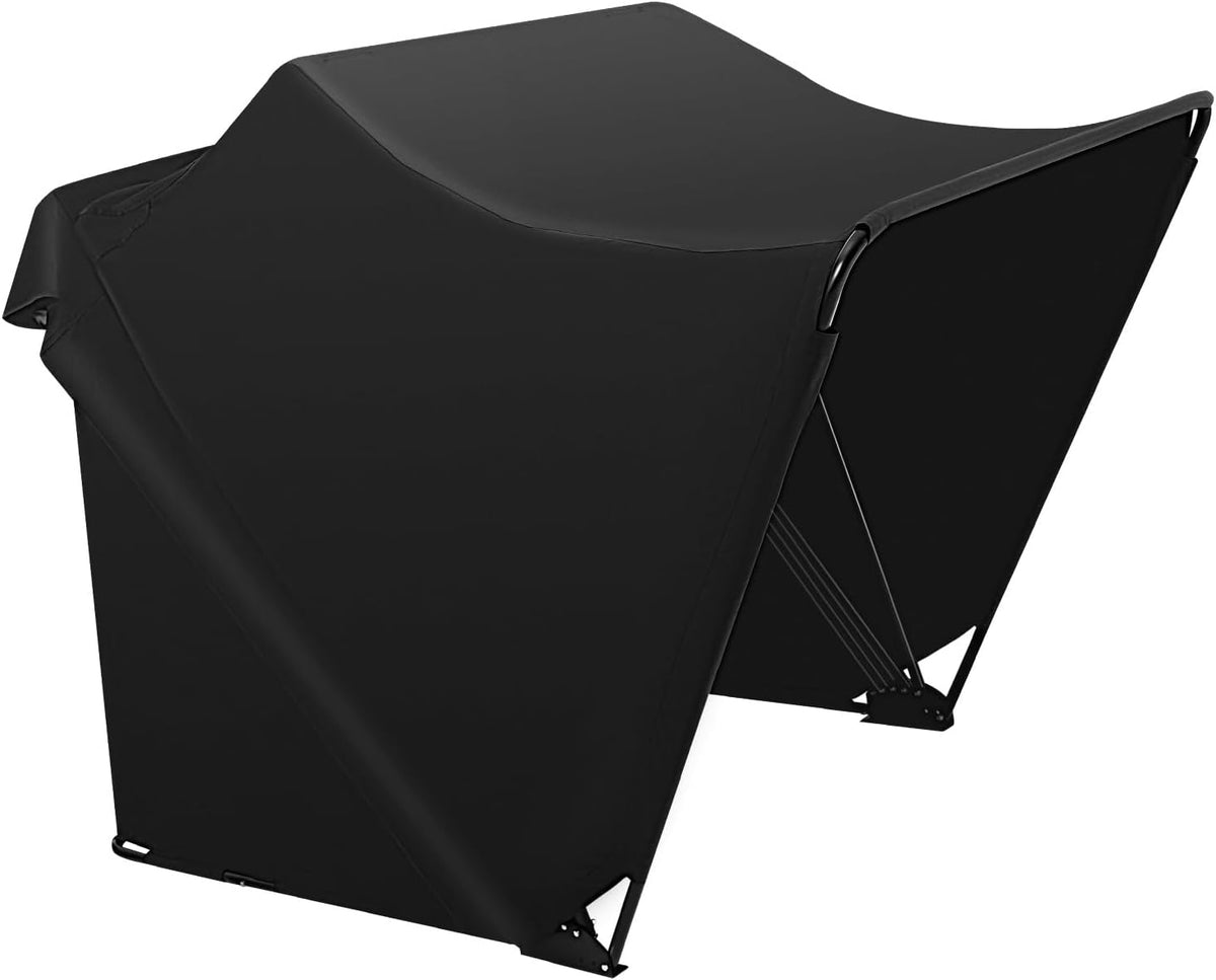 Motorradgarage 270 x 105 x 155 cm - Wasserdichtes Faltzelt für Motorrad Roller und Fahrrad - Schwarz als tragbare Schutzgarage - Für Mopeds Motocross und Aufbewahrung