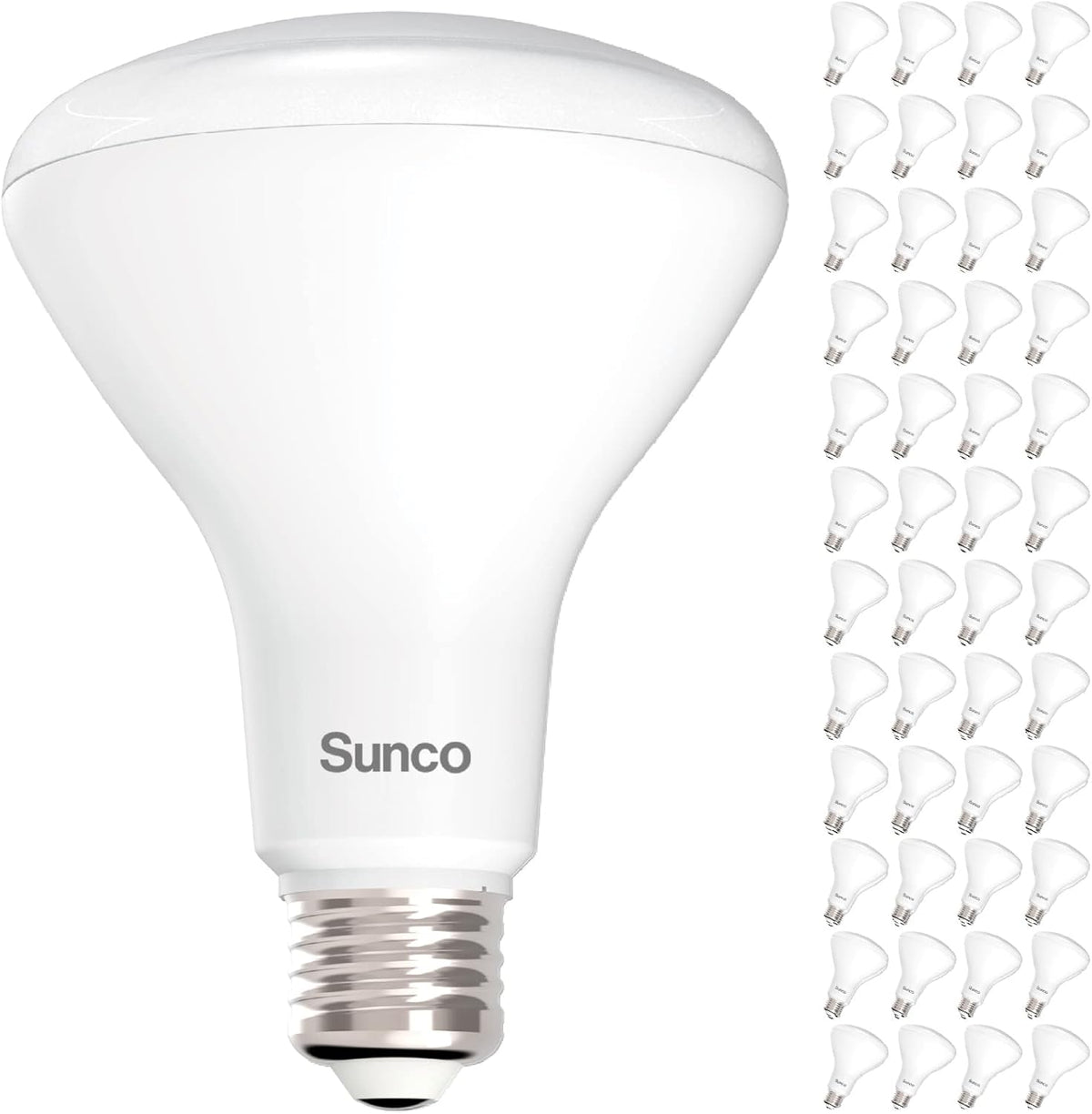 Sunco BR30 LED Leuchtmittel 11 W - 850 Lumen und 2700 K weiches Weiß - Dimmbar mit E26 Sockel und 25000 Stunden Lebensdauer - 48 Stück für Innen und Einbauleuchten