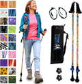 York Nordic Motivator Wanderstöcke - Zweiteiliges Set in Groovy Design - Aluminium mit Stabilitätsgriffen und 54 Zoll - Für Balance Reha und Walking