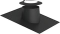 Jeremias DW Black Dachdurchführung 180 mm - Für flache Dächer mit 5 bis 15 Grad Neigung - Edelstahl in Schwarz matt mit Elastomerrand - Wetterkragen für doppelwandiges Abgassystem