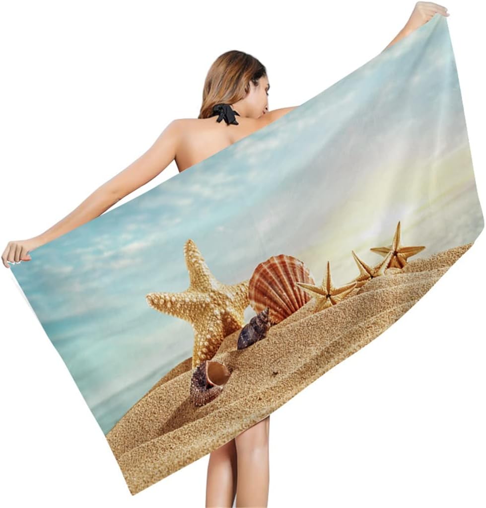 LiChA Strandtücher 2 Stück - 80 x 160 cm groß und schnell trocknend - Mikrofaser Badetücher für Schwimmen und Sport - Auch als Yogamatte und Freizeitunterlage