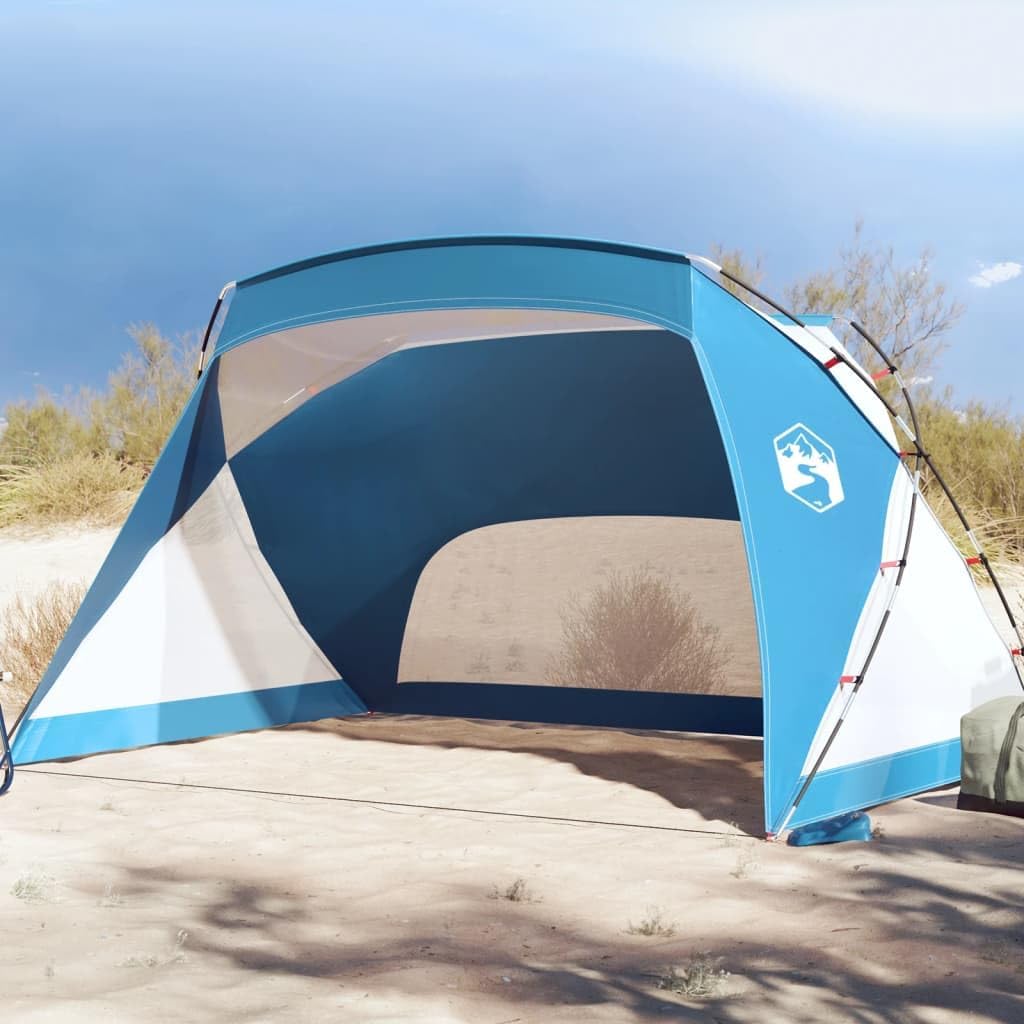 Safehappy Strandzelt - Azurblau aus 185T Polyester - 274 x 178 x 170 bis 148 cm - Leichter Sonnenschutz für Strand Urlaub Freizeit und Outdoor Aufenthalte