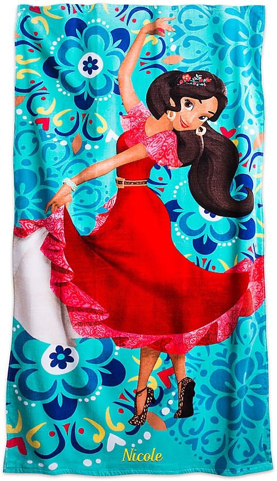 Disney Elena von Avalor Strandtuch - Blau aus Baumwolle - großes Kinder Handtuch mit Figuren Design - für Strand Pool Schwimmen und Badezimmer