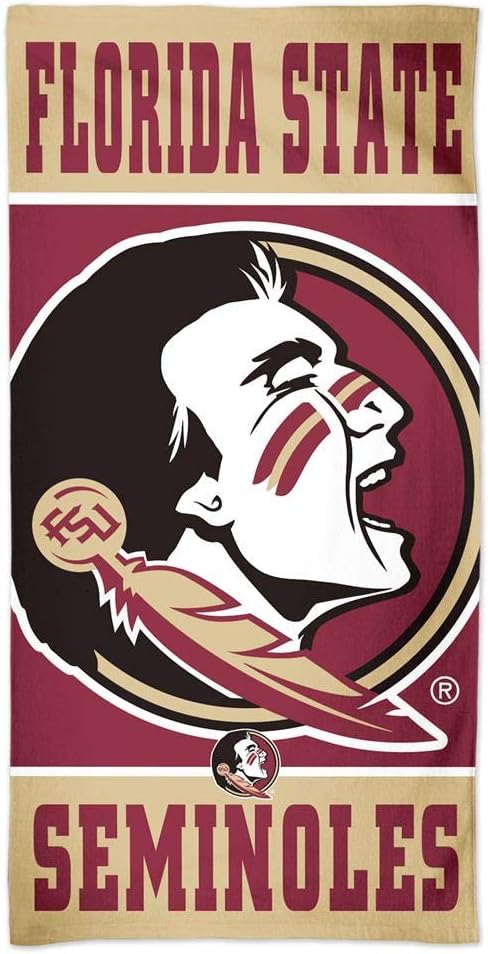 Wincraft FSU Florida State University Strandtuch - Florida State Seminoles Team Design - College Spectra Handtuch - 30 x 60 Zoll für Strand Pool Bad und Freizeit