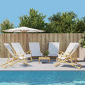 Furniture Select Strandtücher 6 Stück - Weiß 60 x 135 cm mit 400 g m2 - Stoff Handtücher für Strand und Bad - großes Set für Zuhause Pool und Reisen