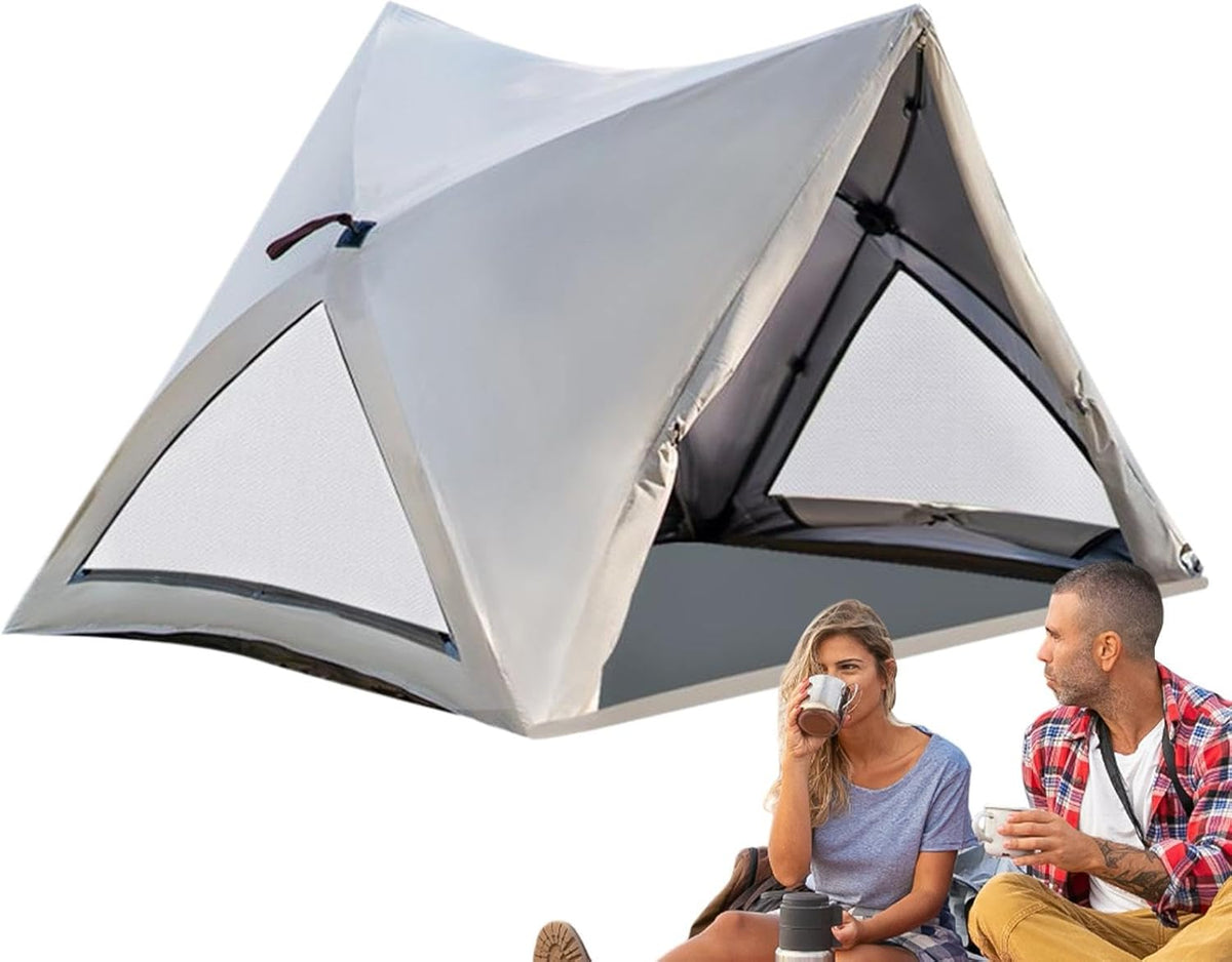 Wasserdichtes Campingzelt für 3 bis 4 Personen - Faltbare automatische Konstruktion aus Oxford Gewebe - Tragbar für Familie Strand und Outdoor - 9,48 Pfund für Camping und Reisen