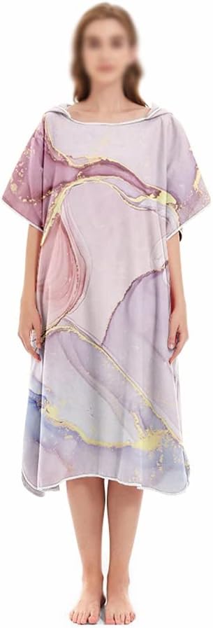Surf Umkleideponcho 105 x 79 cm - Kapuze und Wickelfunktion für Erwachsene - Ausführung B als Handtuch Bademantel - für Neoprenanzug Wassersport Strand und Schwimmen