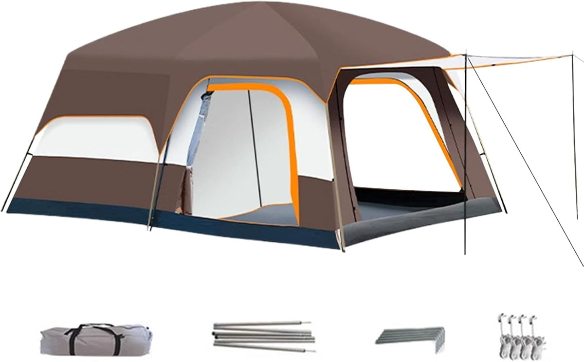 Familienzelt für Camping - Multi Room Kabine für 4 bis 6 Personen - Winddichter wetterfester Vierjahreszeiten Unterstand - Großes Outdoor Zelt für Wandern und Familienreisen
