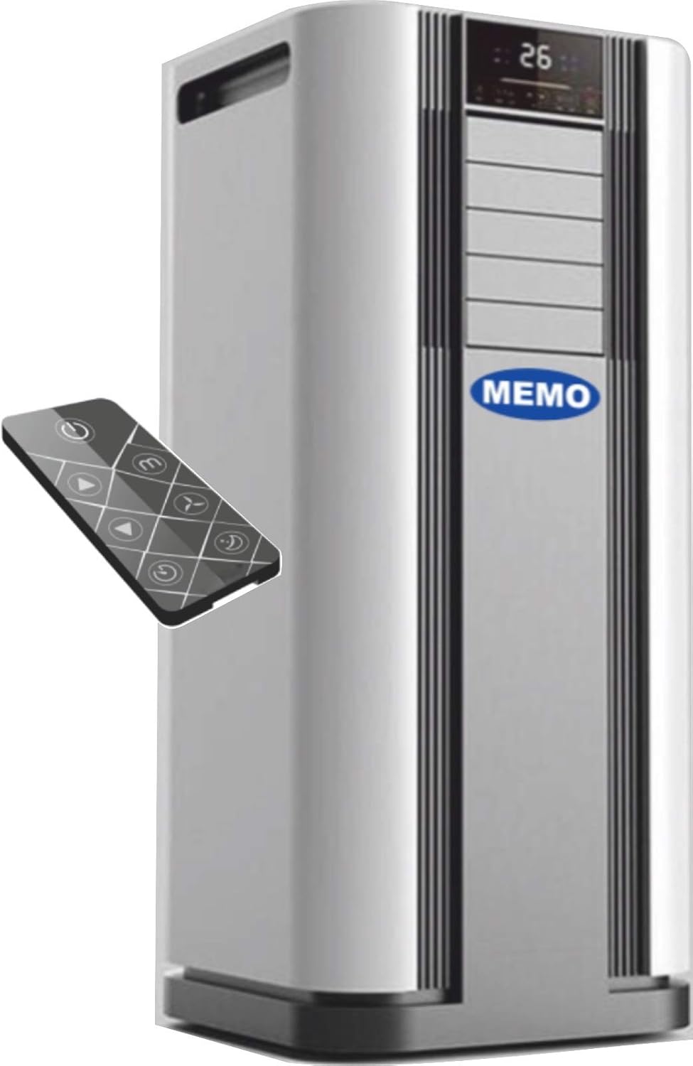 Mobile Klimaanlage 9000 BTU - Klimagerät mit Kühlen Heizen und Luftentfeuchter - Energieklasse A mit Fernbedienung und 220 V - Weiß Schwarz für flexible Raumtemperierung