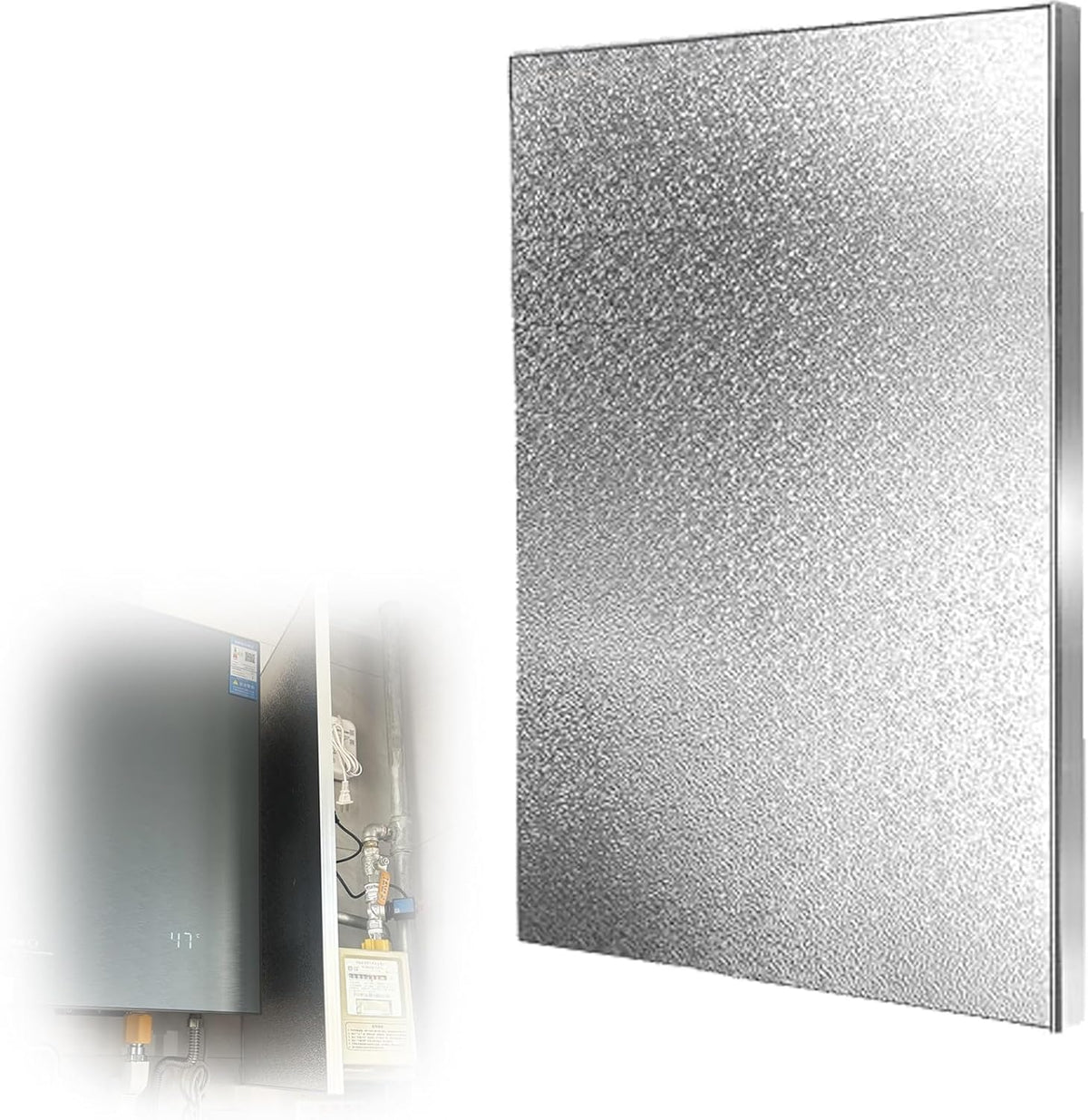 Generisch magnetische Kühlschrank Hitzeschutzmatte - Feuerfeste selbstklebende Ofenmatte 90 x 20 cm - Schmale Schutzplatte gegen hohe Temperaturen - Für Kühlschrankseite Herd und Küchenbereich