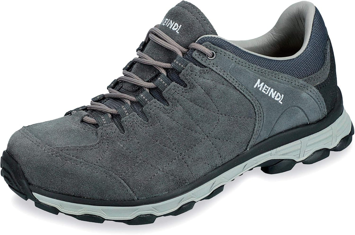 Meindl Trekkingschuhe Größe 39 - Wasserdichte Wanderschuhe aus Leder - Gummisohle mit klassischer Schnürung - Grau für Trekking Wandern und Outdoor Freizeit