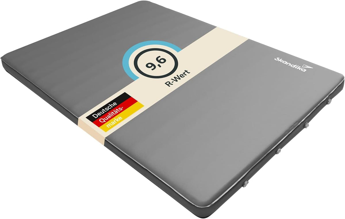 Skandika Premium Easy Double Isomatte - Selbstaufblasende Doppelmatratze 195 x 80 x 10 cm - Polyester bis 300 kg - Für Camping Zelt Auto und Gäste