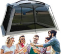Camping Schirm mit Netz in Weiß - Tragbarer UV beständiger Outdoor Schutz - Netz für Familienausflug Picknick Wandern und Roadtrip - Für Garten Reisen und Camping