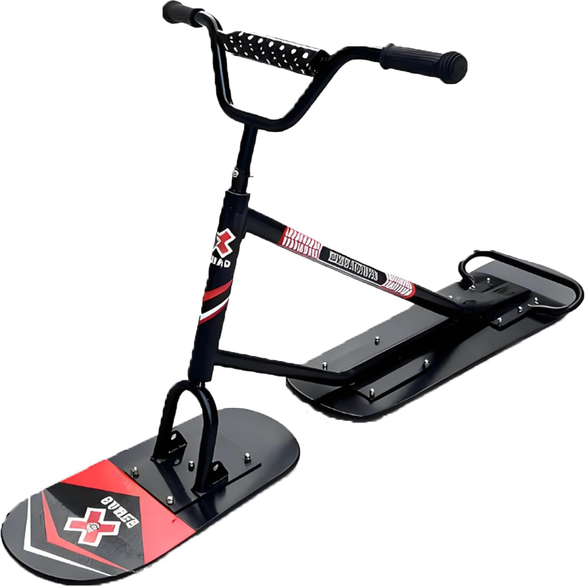Schneemobil Type A für Erwachsene und Jugendliche - 360 Grad drehbare Lenkung mit Doppelklingen Design - Bis 150 kg Tragkraft - Geländegängiger Snowboard Schlitten