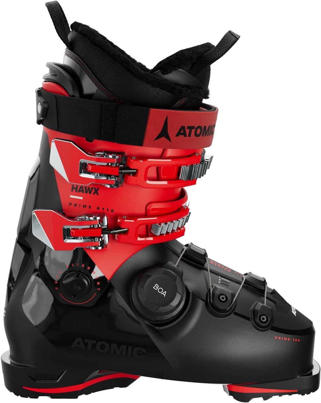 ATOMIC HAWX Prime R110 BOA GW Herren Skischuhe - BOA Fit und Memory Fit für All Mountain - GripWalk in Red Black - Größe MP 30 bis 30,5 für Erwachsene