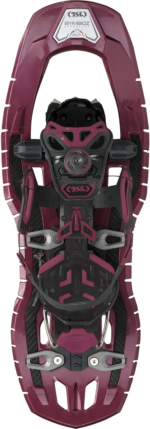 TSL Symbioz Instinct Schneeschuhe - Rot in Größe M für Wintertouren - Bis 264 Pfund empfohlene Belastung - Flexible Schneeschuhe für Wandern in verschneitem Gelände