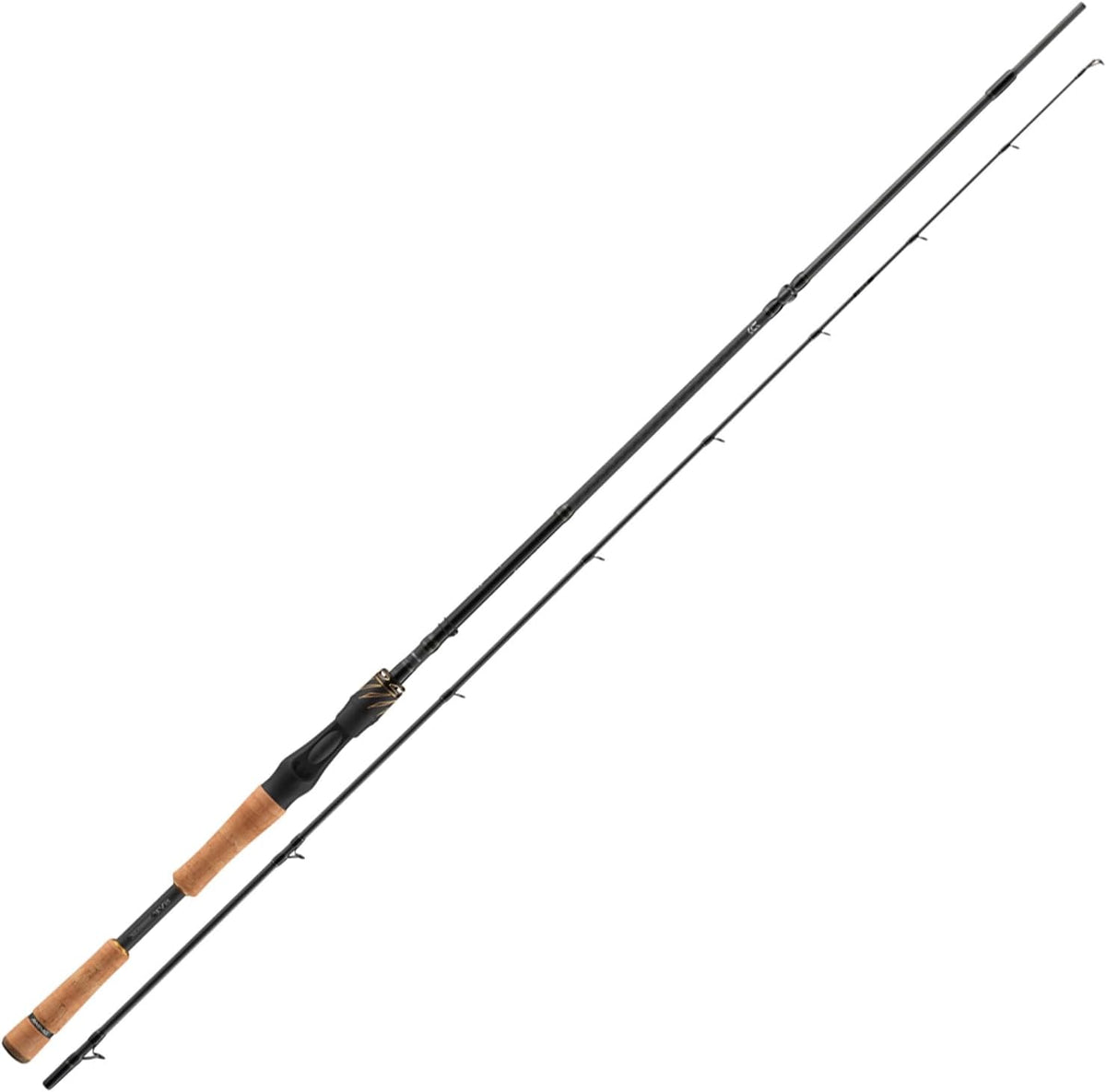 DAIWA Morethan Shad Attack Spinnrute - 2 Komma 40 m Länge mit 14 bis 56 g Wurfgewicht - Schwarze Aluminium Ausführung mit 139 Komma 5 g - Für Spincasting und Kunstköder