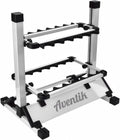 AVENTIK EUPHENG Rutenhalter - Aluminium Rack für zwölf Angelruten - Leichte gestufte Outdoor Aufbewahrung - Für Fahrzeug Wand und Angelplatz