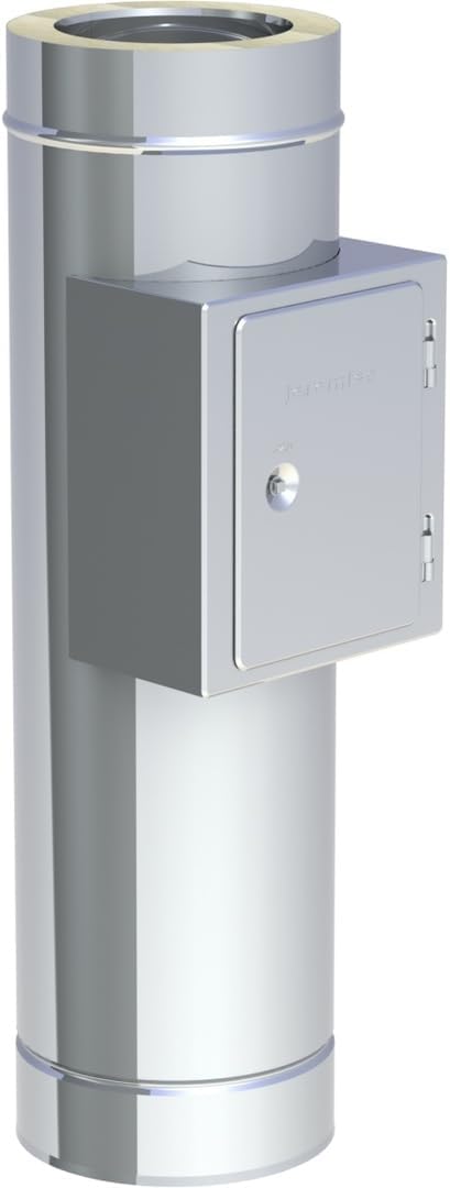 Jeremias DW FU Revisionselement 80 mm - Doppelwandiger Edelstahl für DW08 3 Systeme - Bis 600 Grad Celsius und N1 Betrieb - CE zertifiziert für Inspektion und Reinigung