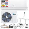 Kältebringer Quick Connect Split Klimaanlage - 12000 BTU und 3,5 kW für Räume bis 55 m2 - Heizen WiFi App Sleep Funktion und R32 - 5 m Kupferleitung mit Montagematerial