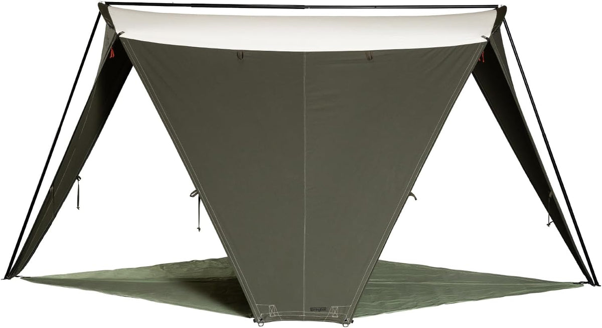 Springbar Leisure Port Segeltuch Baldachin - OD Green für bis zu 8 Personen - 4,27 x 3,05 x 1,98 m rechteckiger Unterstand - Imprägnierter Sonnenschutz für Camping und Wandern