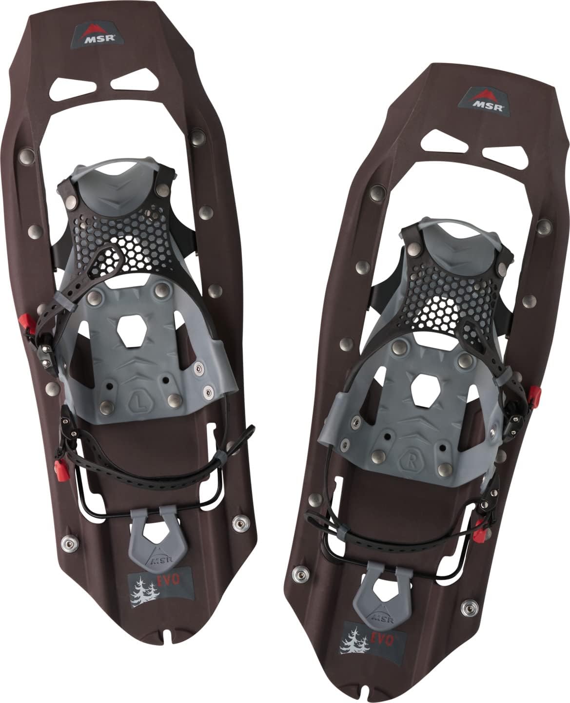 MSR Evo Trail Schneeschuhe - Kunststoff und legierter Stahl - bis 80 kg empfohlen - Farbe Iron für Schneewandern und winterliche Outdoor Touren