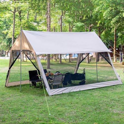 Campingzelt für 5 bis 8 Personen - Wasserdichter Unterstand mit Moskitonetz - Einfacher Aufbau mit Tragetasche und Zubehör - Für Wandern Garten und Outdoor Camping