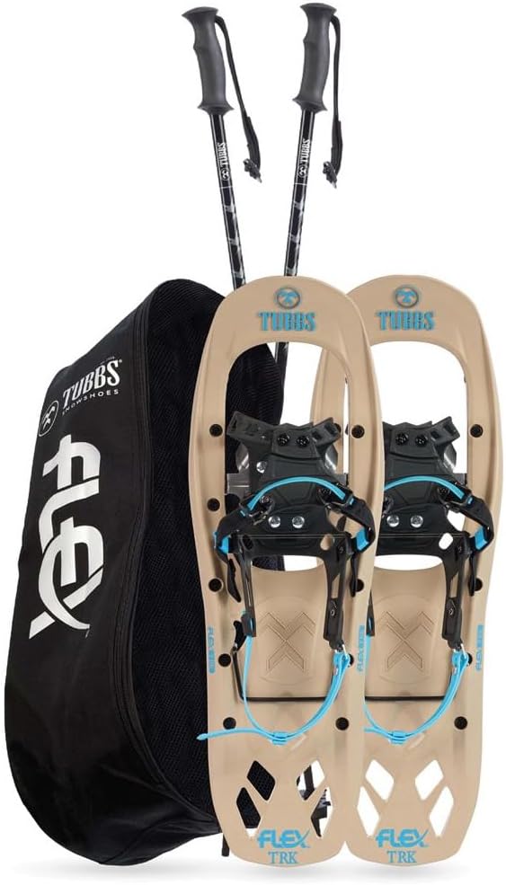Tubbs Flex TRK Kit Schneeschuhe Größe 50 - Khaki mit Aluminiumrahmen - leichtes Set mit etwa 3 Pfund - winterliche Outdoor Ausrüstung für Schneewanderungen