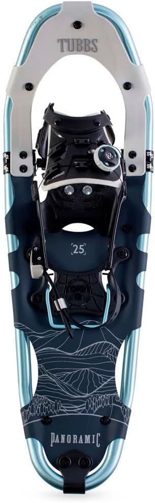 Tubbs Panoramic 25 Schneeschuhe - 64 cm Länge bis 68 kg empfohlen - Aluminiumrahmen in Hellblau - leichte Schneeschuhe für winterliche Outdoor Touren