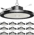 UFO LED Hallenleuchte 150 W - 12 Leuchten aus Aluminium mit 22500 lm und 5000 K Tageslicht - Ersatz für 800 W MH HPS Beleuchtung - Für Garage Werkstatt Lager und Carport