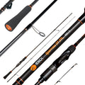 Zeck Predator Sparrow ST STL Spinnrute - 1 Komma 90 m Carbonrute mit 2 bis 7 g - Für Barsch Forelle Softbaits und Hardbaits - Schwarz Orange als Ultra Light Rute