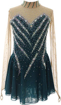 Eiskunstlaufkleid für Mädchen - Performance Kleid mit Rollrock und Pull On Verschluss - Für Gymnastik Tanz und Training - Maschinenwaschbares Skating Outfit