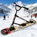 Zusammenklappbarer Schneescooter - Mit Griff für Erwachsene - All Terrain Schlitten mit hoher Kapazität - Platzsparendes Winterfahrzeug für Schnee Freizeit und Outdoor Sport