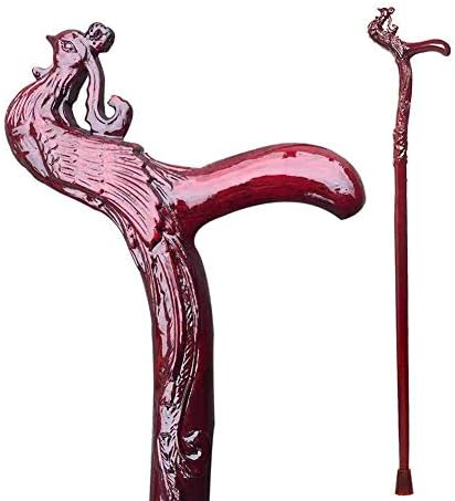Massiver Holz Gehstock - 90 cm Wanderstock für ältere Damen und Herren - Rutschfeste Ausführung in Variante E - Für Spaziergänge und Bergwege