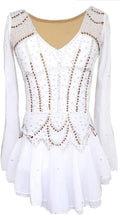Eiskunstlauf Wettkampfkleid für Frauen und Mädchen - Langarm mit Strass und hoher Elastizität - Professionelle Skating Bekleidung - Anpassbares Outfit für Eislaufen