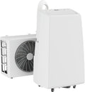 Mobile Split Klimaanlage 12000 BTU - Kühlen Heizen und Entfeuchten mit Schlafmodus - WiFi und Fernsteuerung mit R32 - Weißes Klimagerät mit 59 dB und 220 Volt