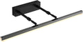 LED Bad Spiegelleuchte 80 cm 18 W - Frontleuchte mit 180 Grad drehbarem Lampenkopf - Ausziehbar von 17 bis 24 cm für flexible Ausrichtung - Metallleuchte für Spiegel Hotel und Badezimmer