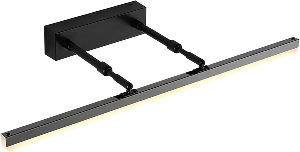 LED Bad Spiegelleuchte 80 cm 18 W - Frontleuchte mit 180 Grad drehbarem Lampenkopf - Ausziehbar von 17 bis 24 cm für flexible Ausrichtung - Metallleuchte für Spiegel Hotel und Badezimmer